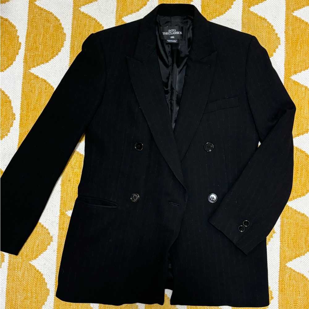 Zara Pinstripe Blazer Jacket Limited Edition